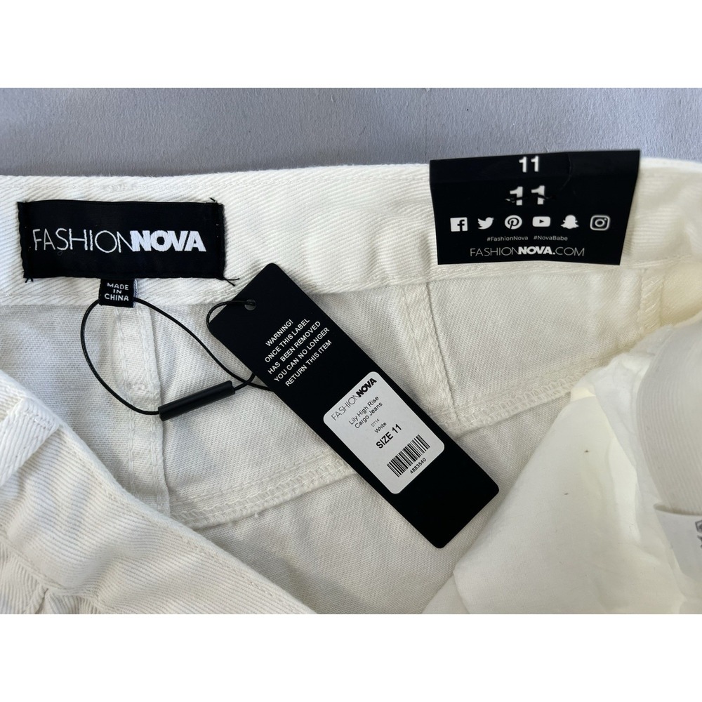 Fashion Nova‎ Jeans Pants Womens 11 Cargo Wide Leg Baggy Skater 90s Y2K New - Picture 6 of 11